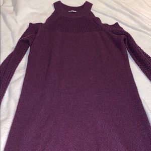 Purple sweater dress